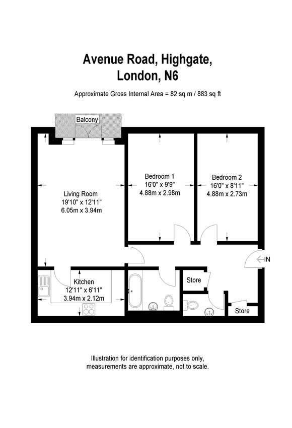 2 Bedrooms Flat to rent in Avenue Rod, London N6