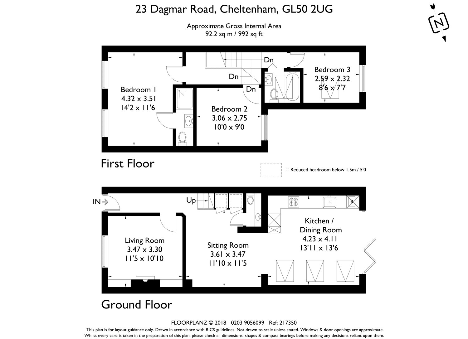 3 Bedrooms Terraced house for sale in Dagmar Road, Cheltenham, Gloucestershire GL50