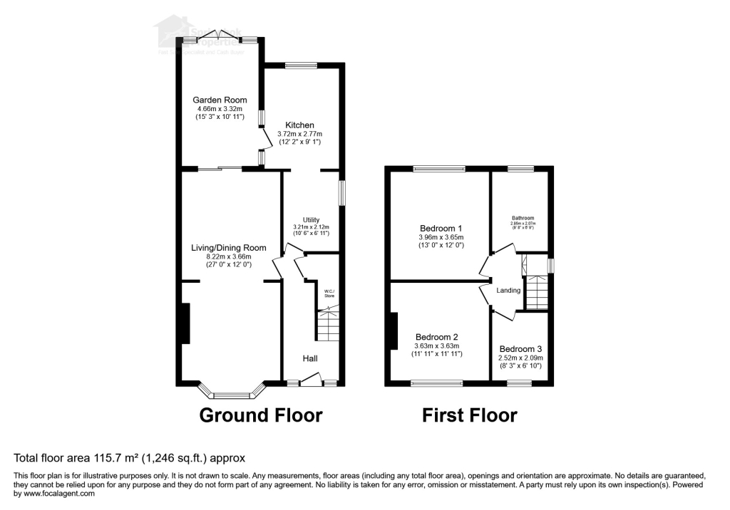 74, Mansfield Rd, Worksop floorplan