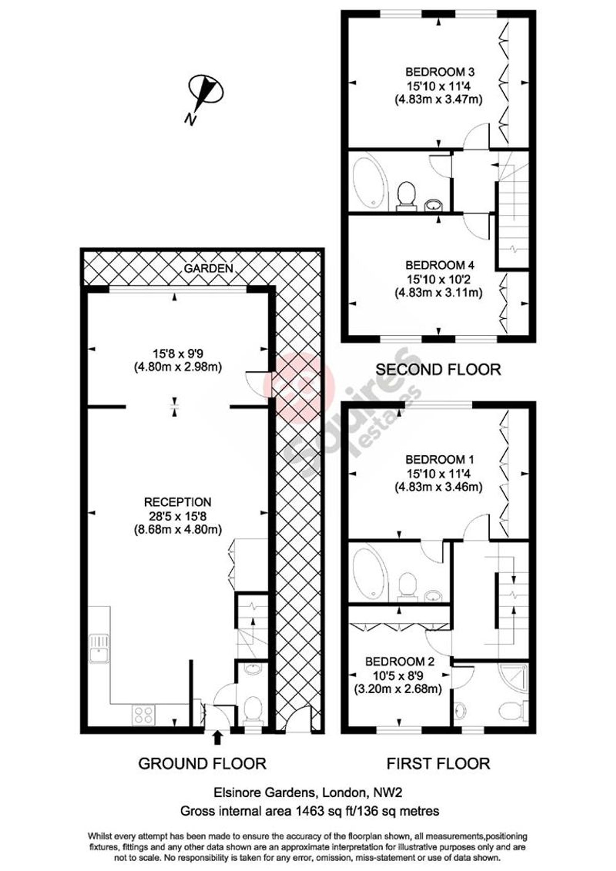4 Elsinore Gardens, London floorplan