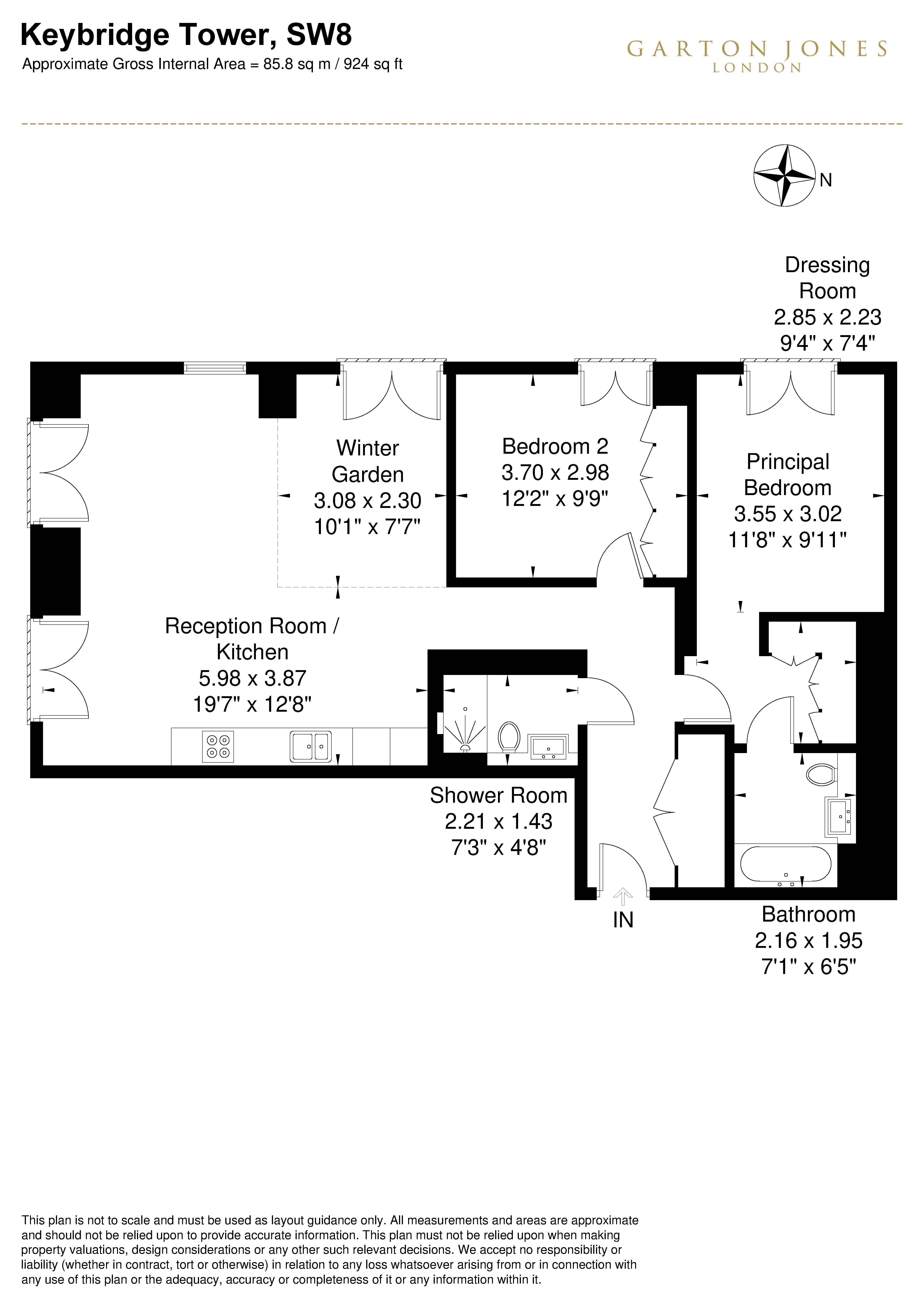 52, Keybridge Tower, Vauxhall floorplan