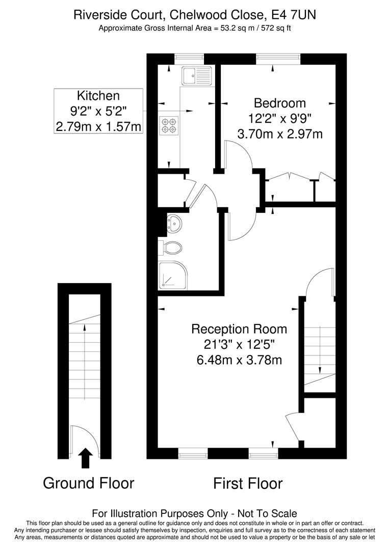 38 Riverside Court, 1, Chelwood Close, London floorplan