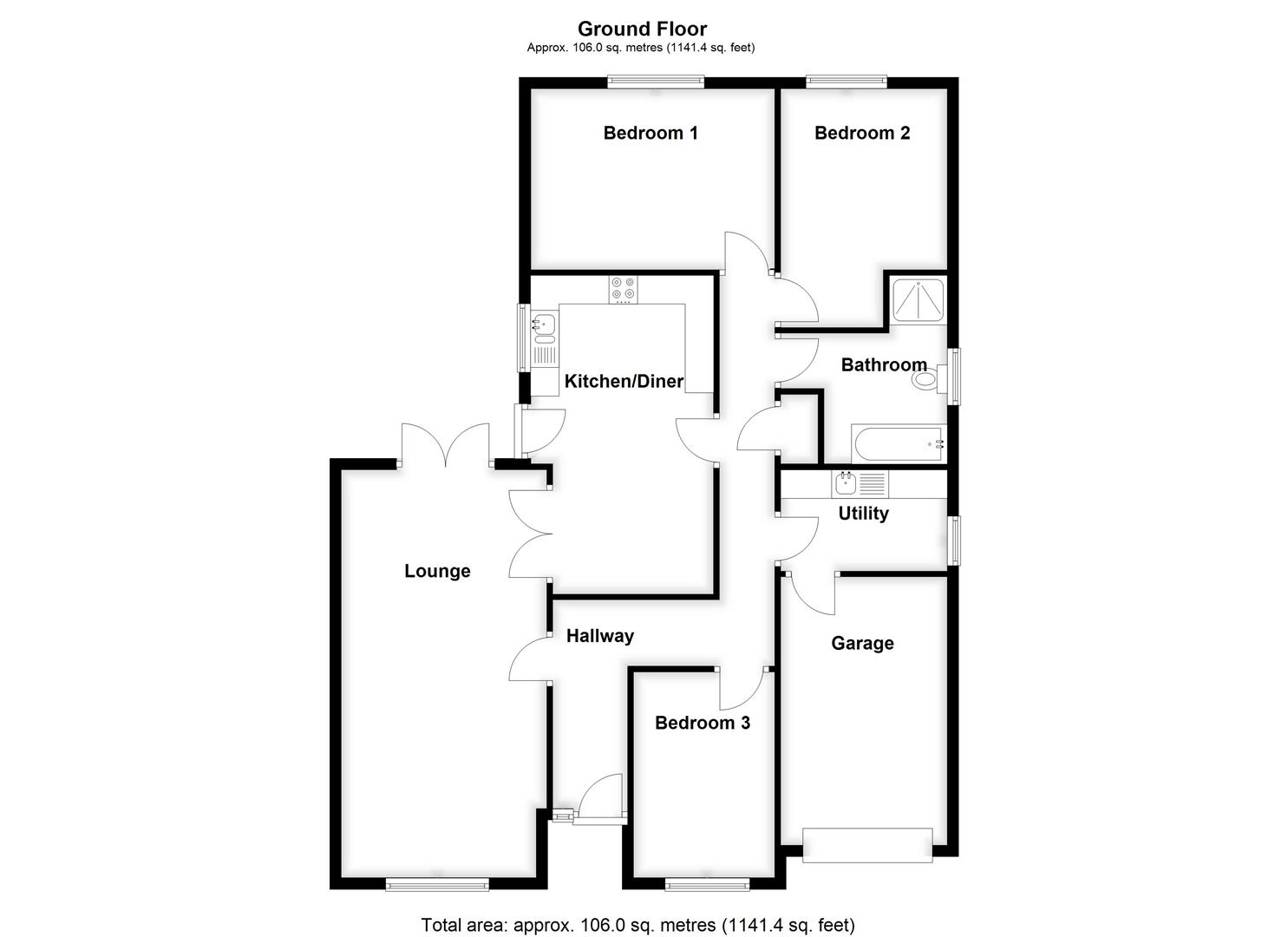 66, Broadgate, Spalding floorplan