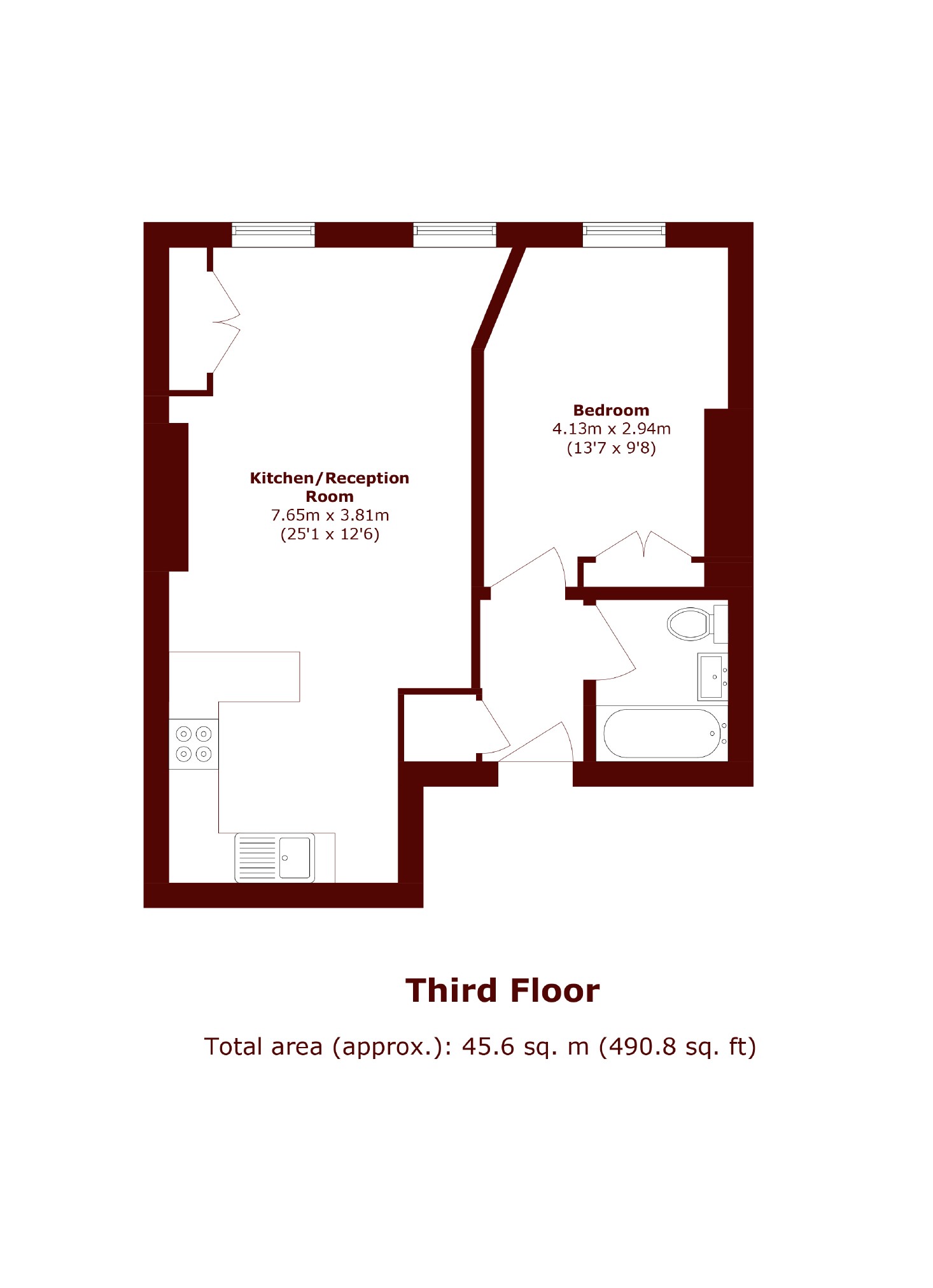 Flat 14, 13, Nevern Square, London floorplan