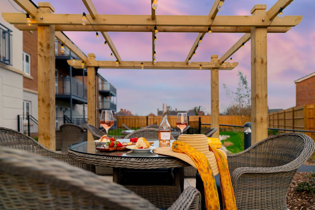 Property 1 of 11. Patio At Sunset - Casterbridge Court