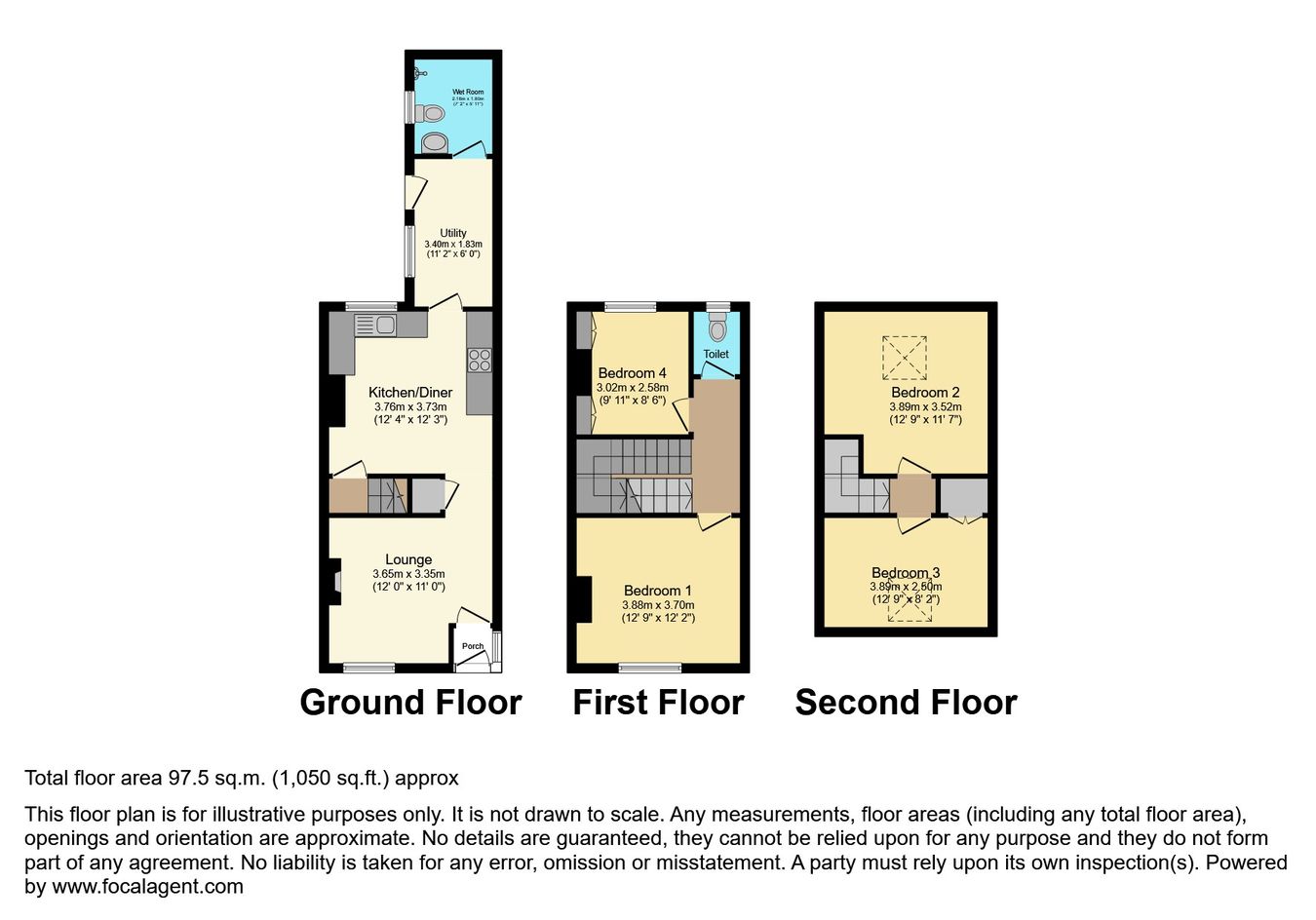 21, Cruso Street, Leek floorplan