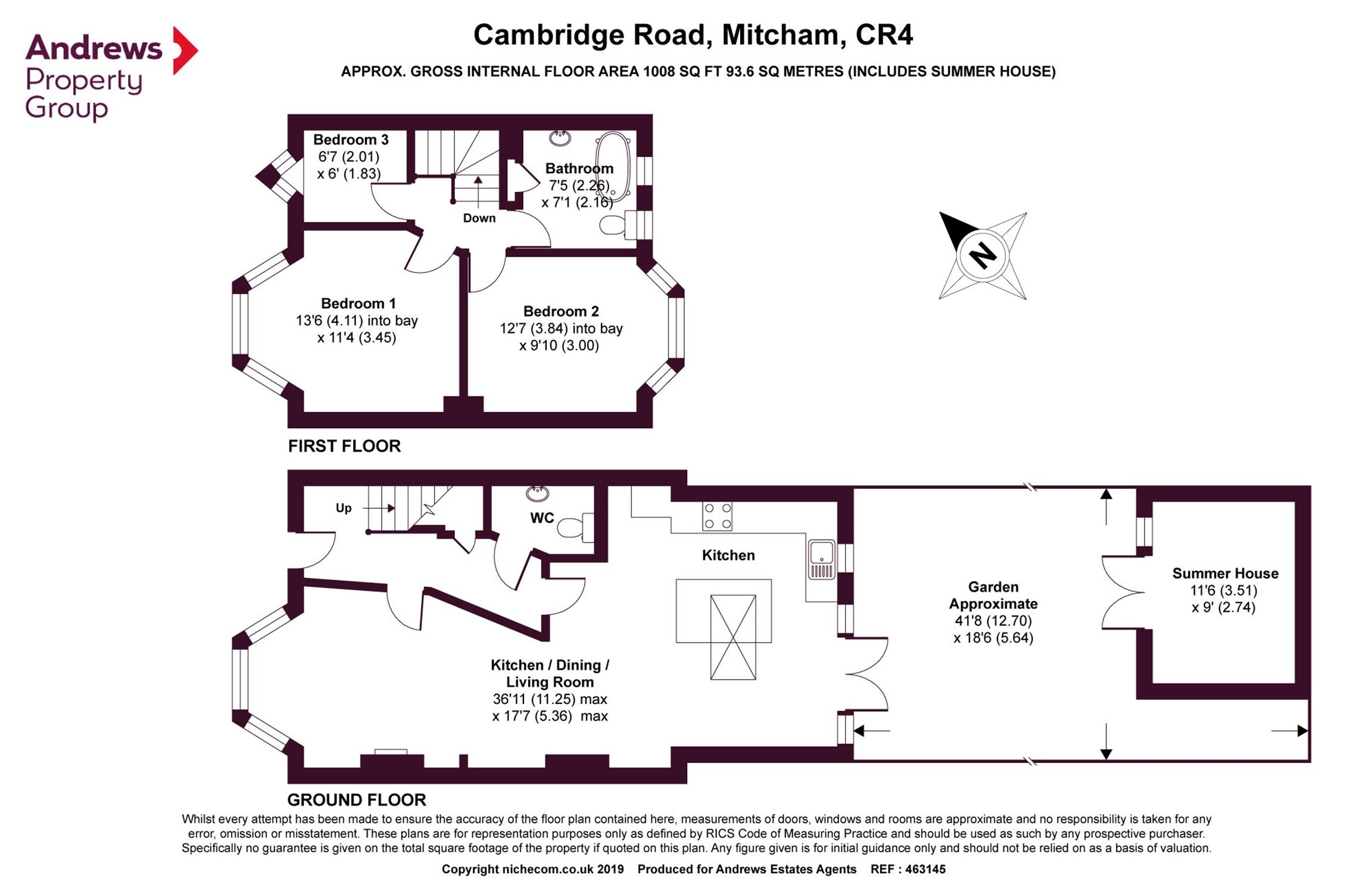 3 Bedrooms Terraced house for sale in Cambridge Road, Mitcham, Surrey CR4