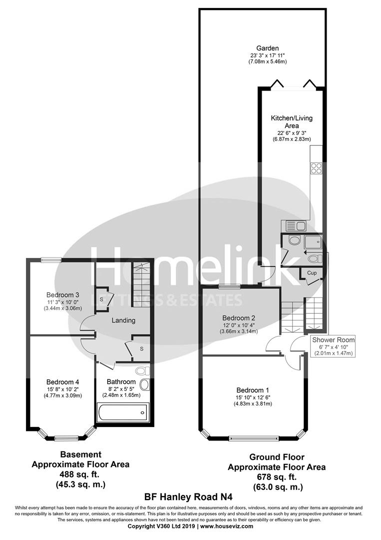 4 Bedrooms Flat to rent in Hanley Road, London N4