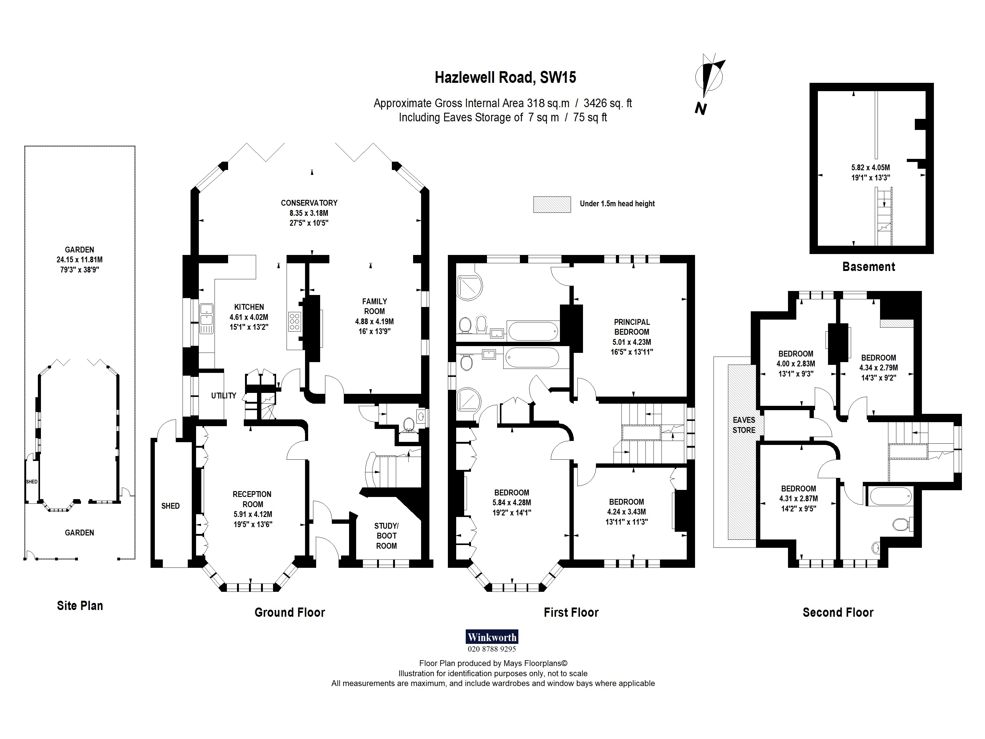 17, Hazlewell Road, London floorplan