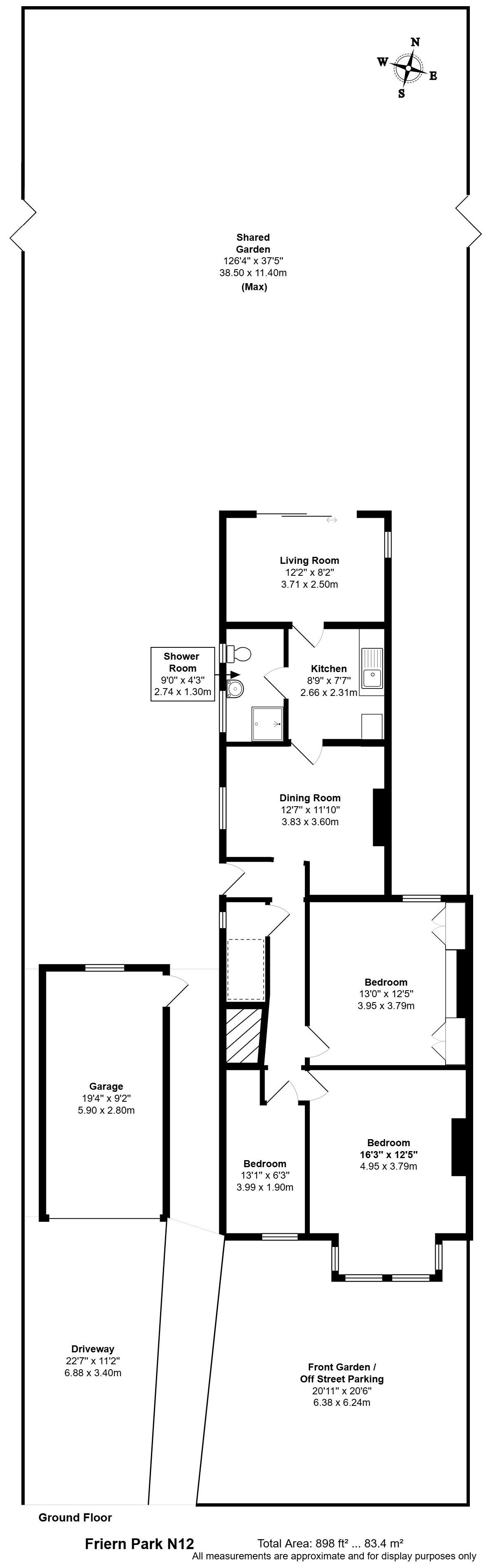 Flat 2 141, Friern Park, London floorplan