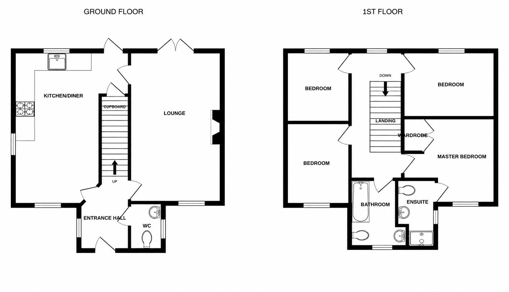 16, Guernsey Way, Braintree floorplan