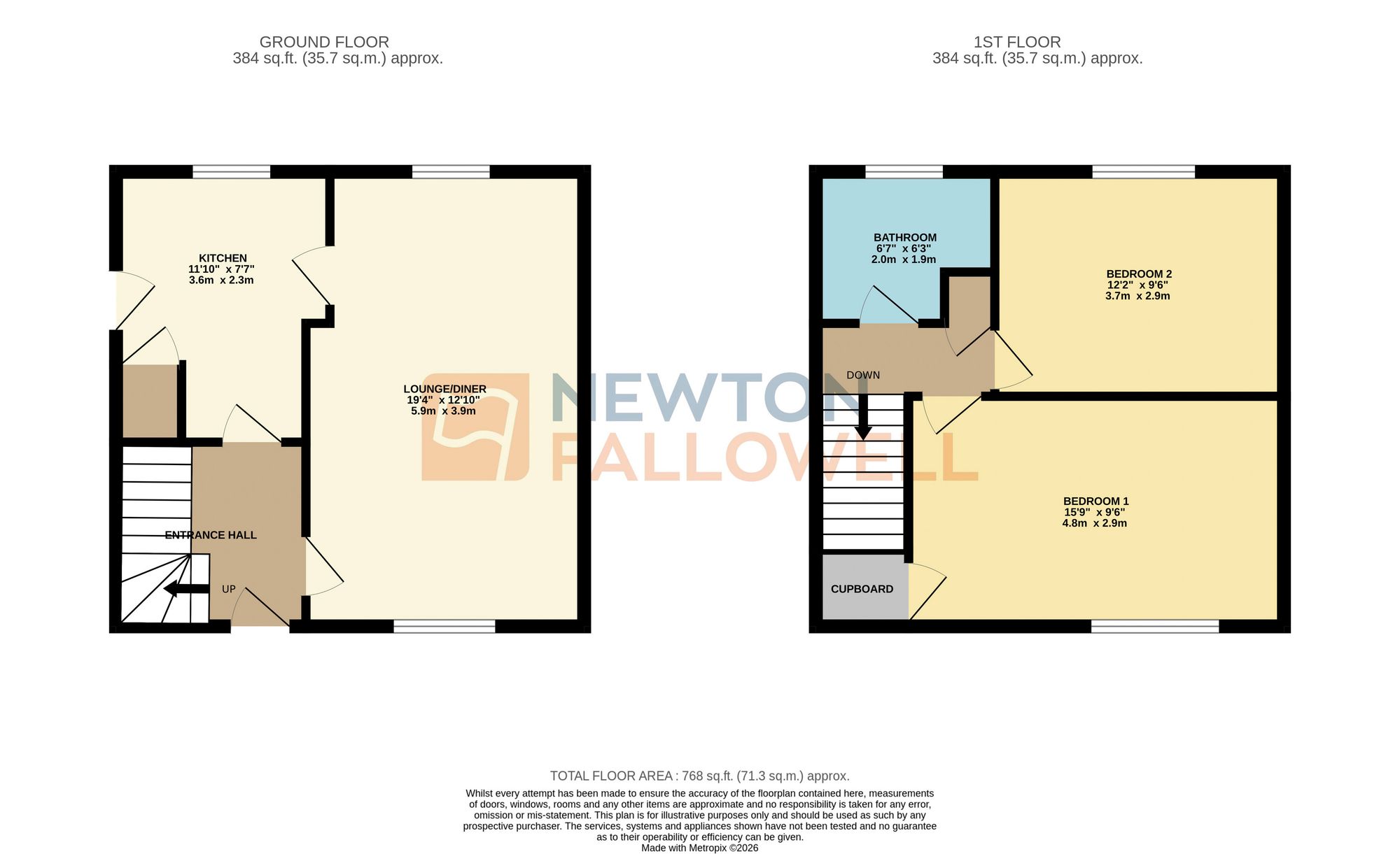 2 Brindley Rise, Leicester floorplan