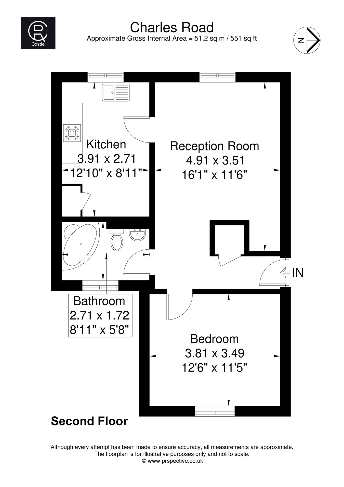 Flat 6, 32, Charles Road, London floorplan