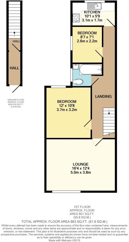Flat 2, 9, Palamos Road, Leyton floorplan