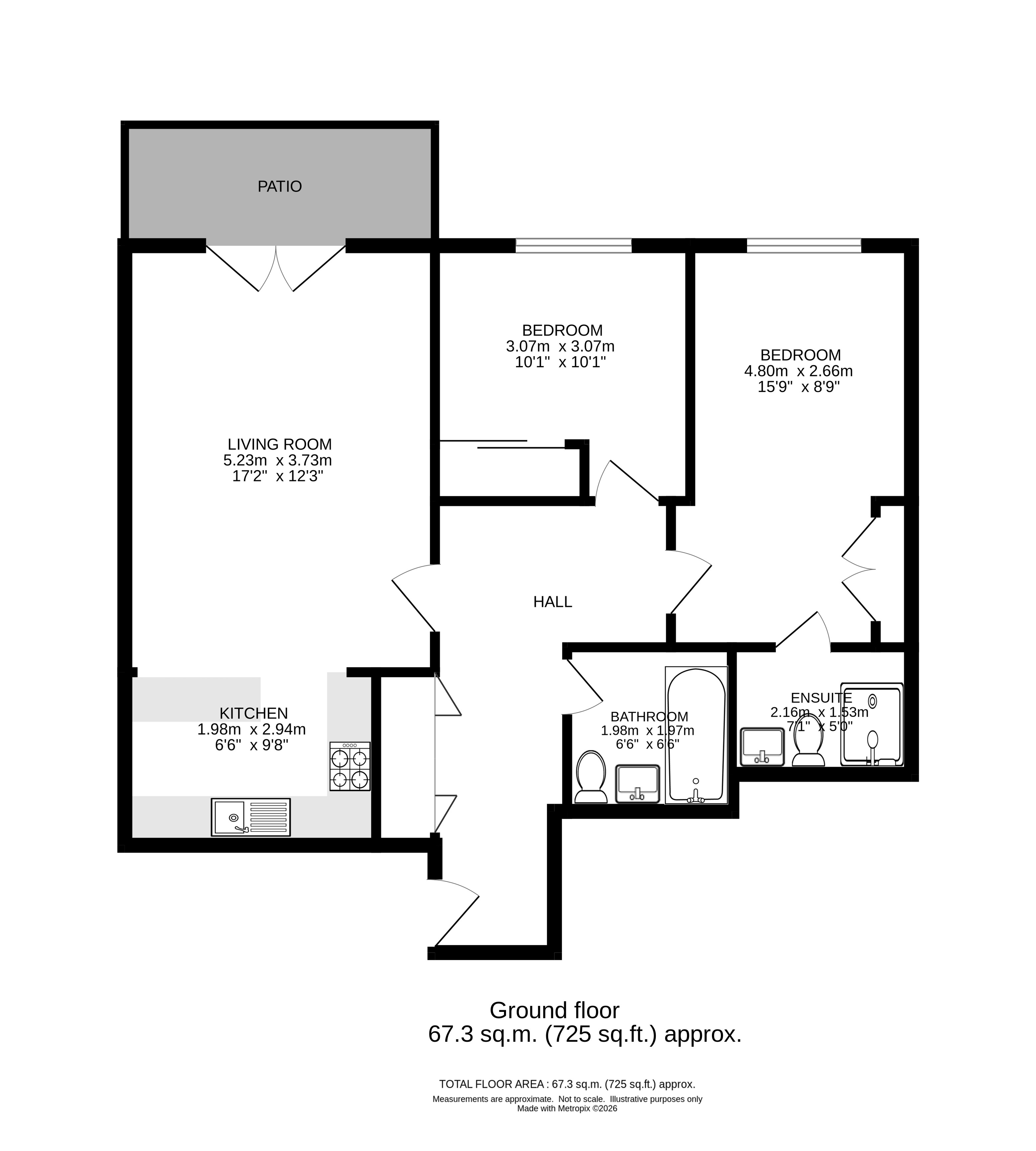 Flat 3, Wheatcroft Court,, Cleeve Way, Sutton floorplan