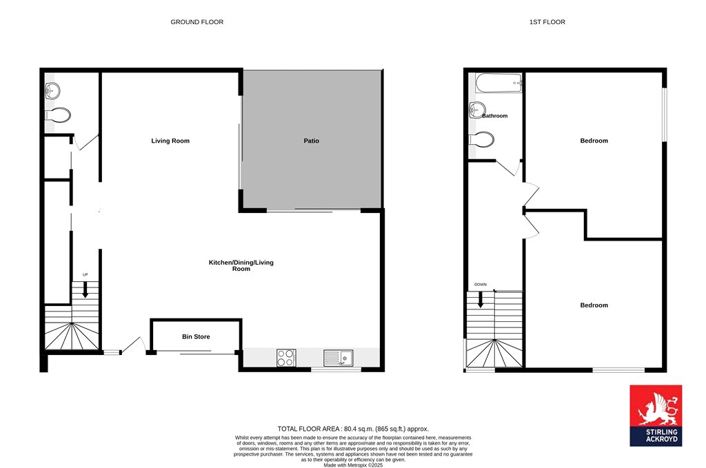 2 Beds,, Brook Mews, London floorplan