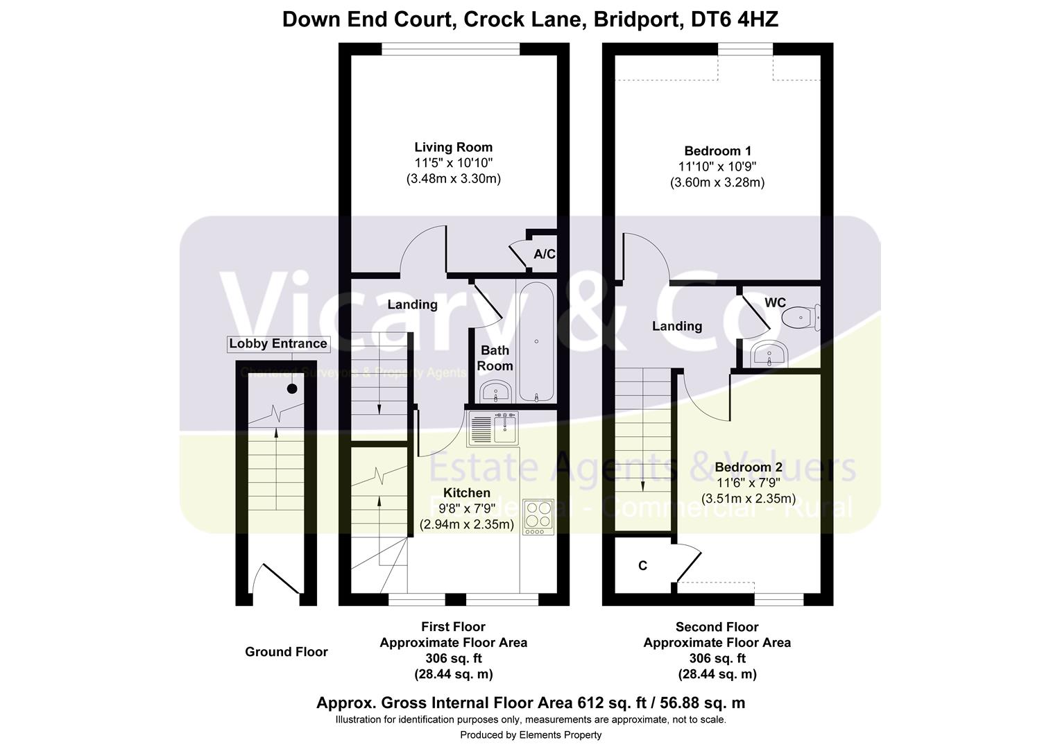 13 Down End Court, Crock Lane, Bridport floorplan