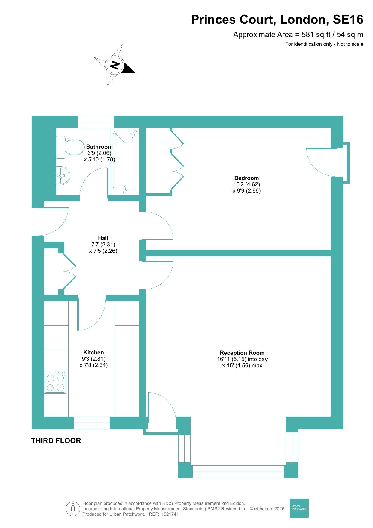 51, Princes Court, London floorplan