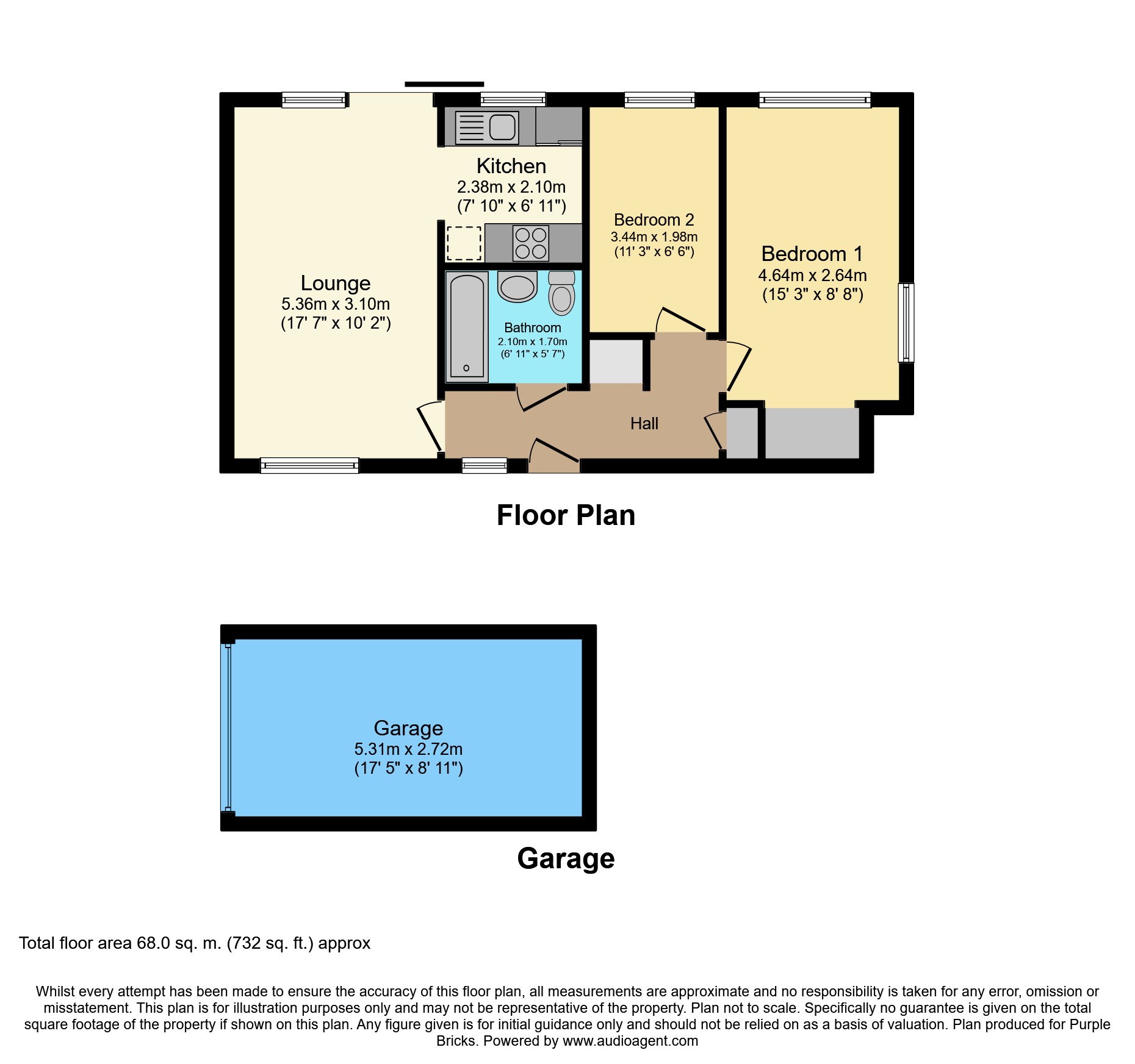 2 Bedrooms Maisonette for sale in Brickfields Close, Basingstoke RG24