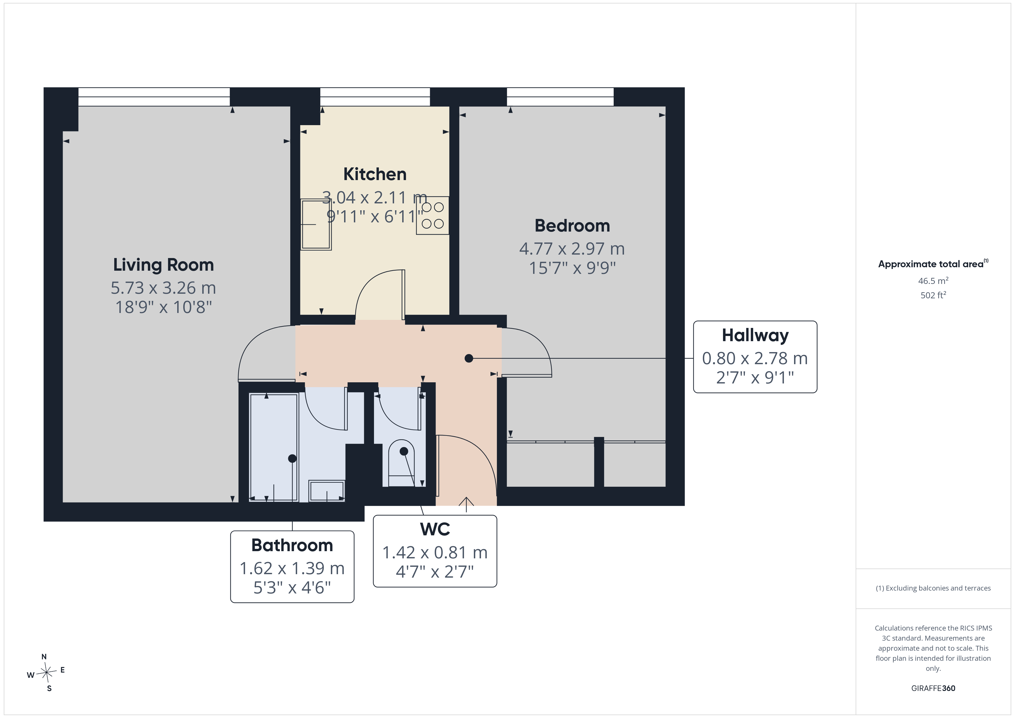 Flat 5, Crest House, 95-97, Church Road, Surrey floorplan