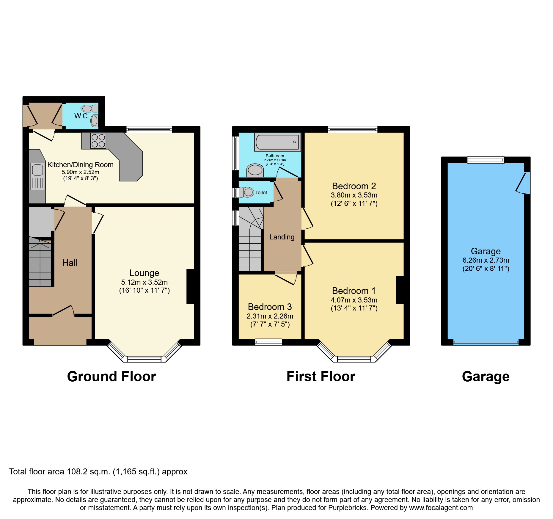 44, Frederick Avenue, Nottingham floorplan