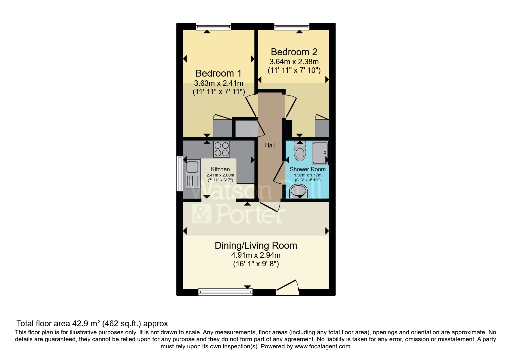 14 Westfield Bungalows,, Madeira Road, Isle of Wight floorplan