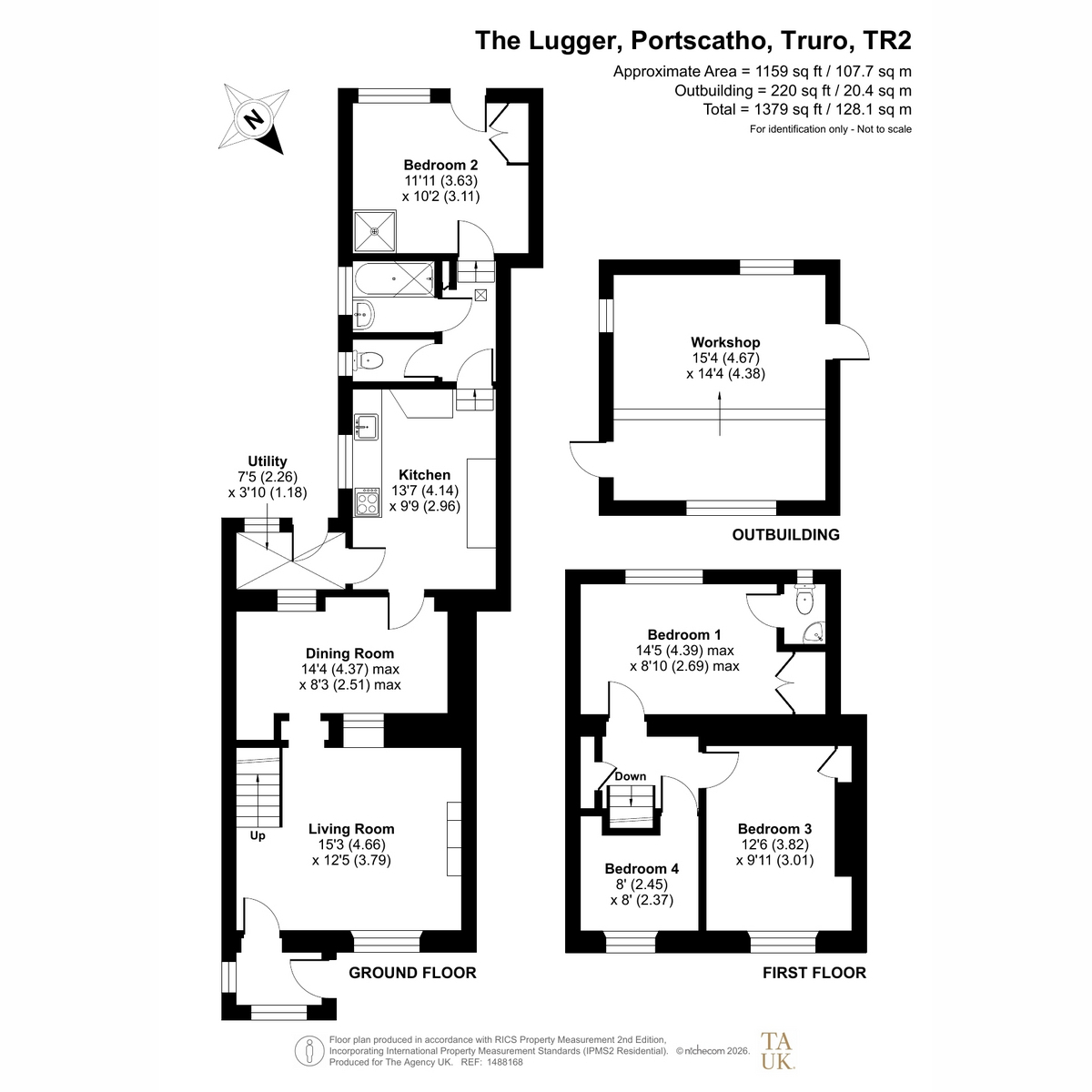 3, The Lugger, Truro floorplan
