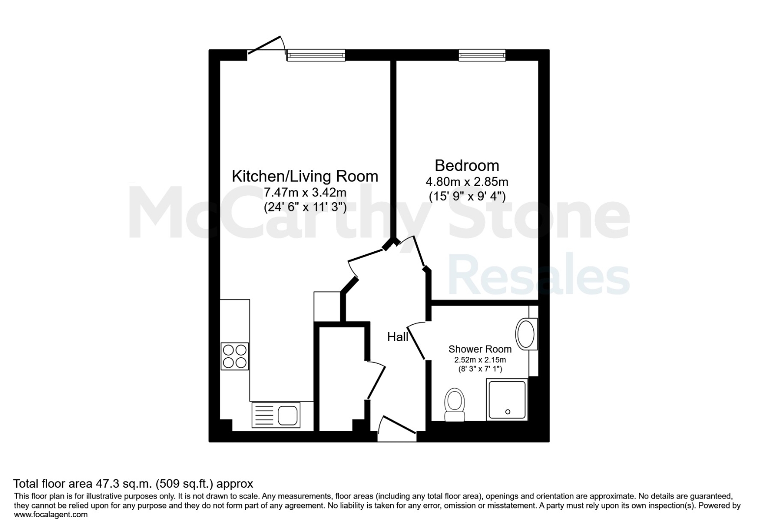 2 Violet Place, 42 London Road, Bagshot floorplan
