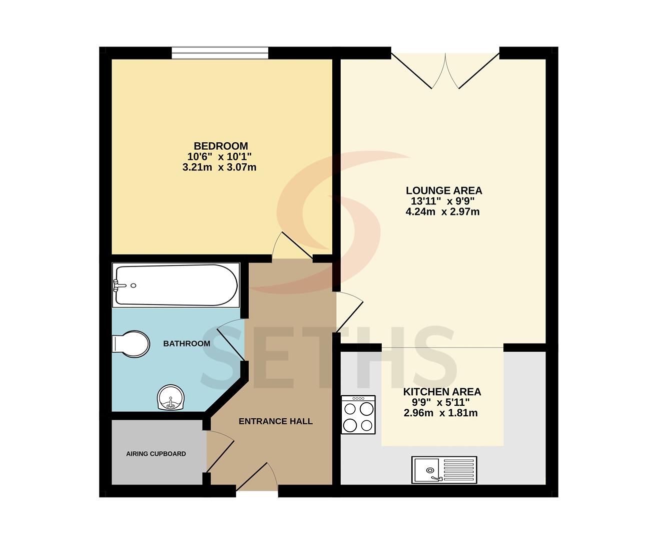 Flat 46, 5, Birkby Close, Leicester floorplan
