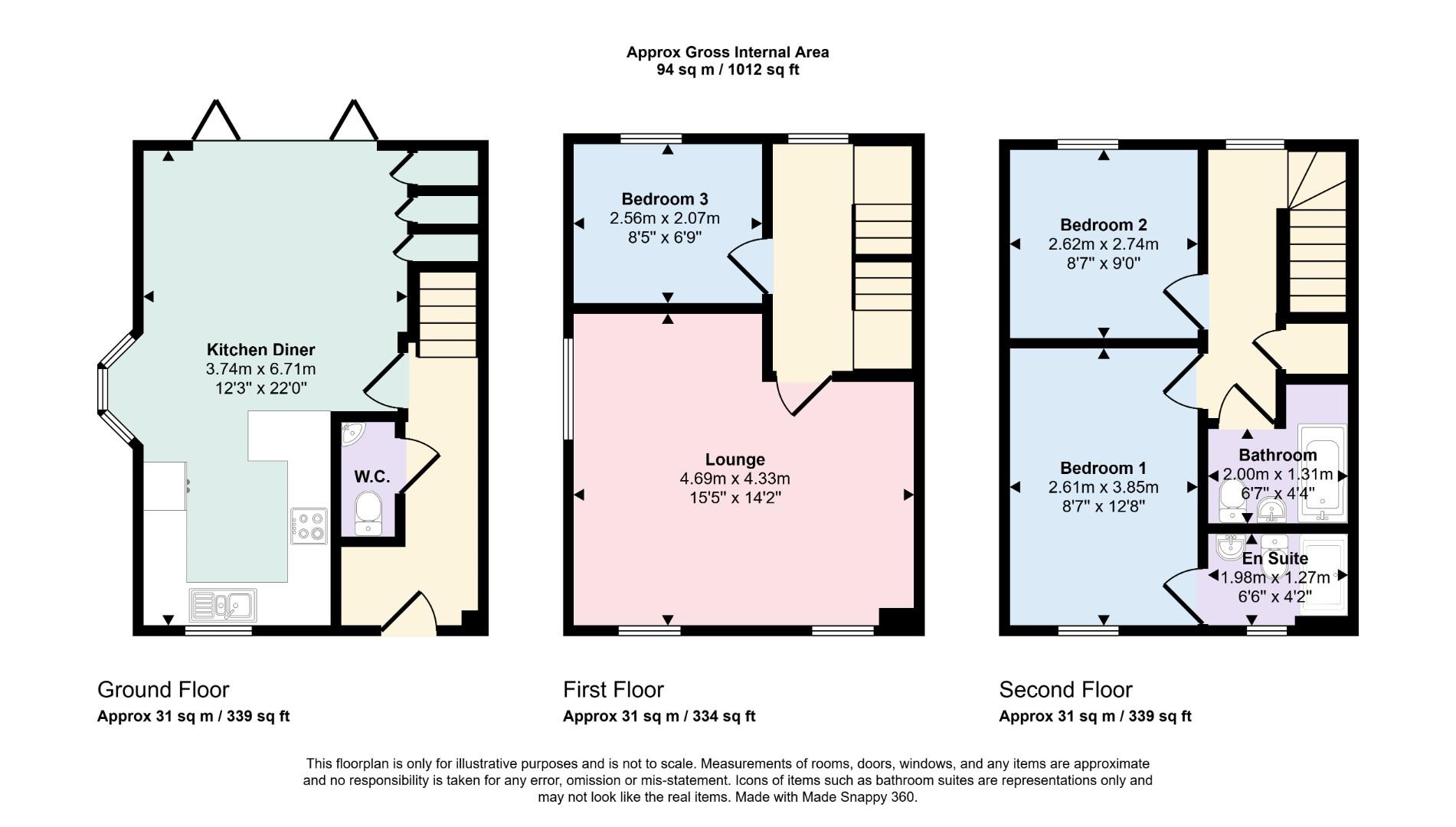 27, Poppyfield Road, Northampton floorplan