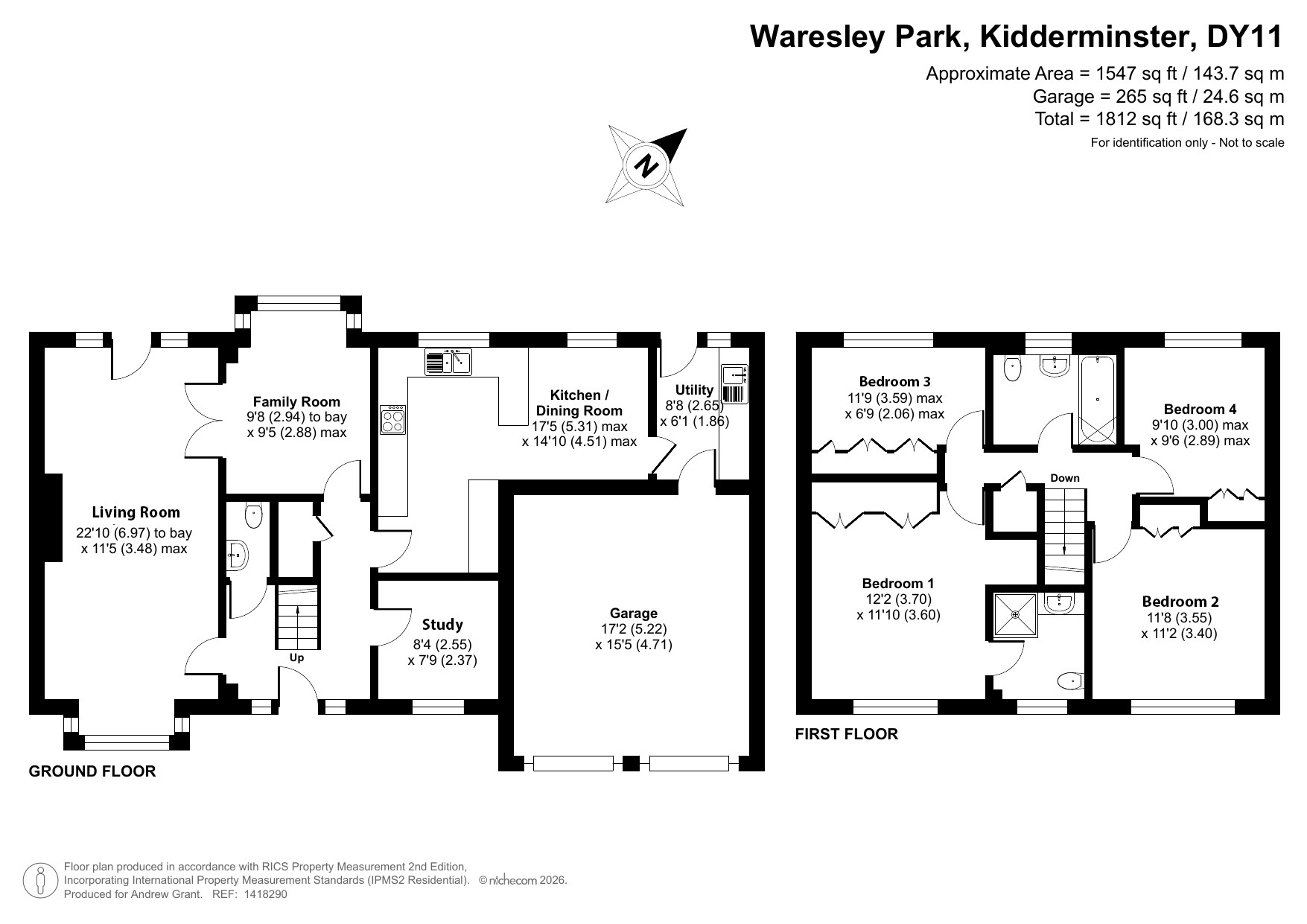 60, Waresley Park, Kidderminster floorplan