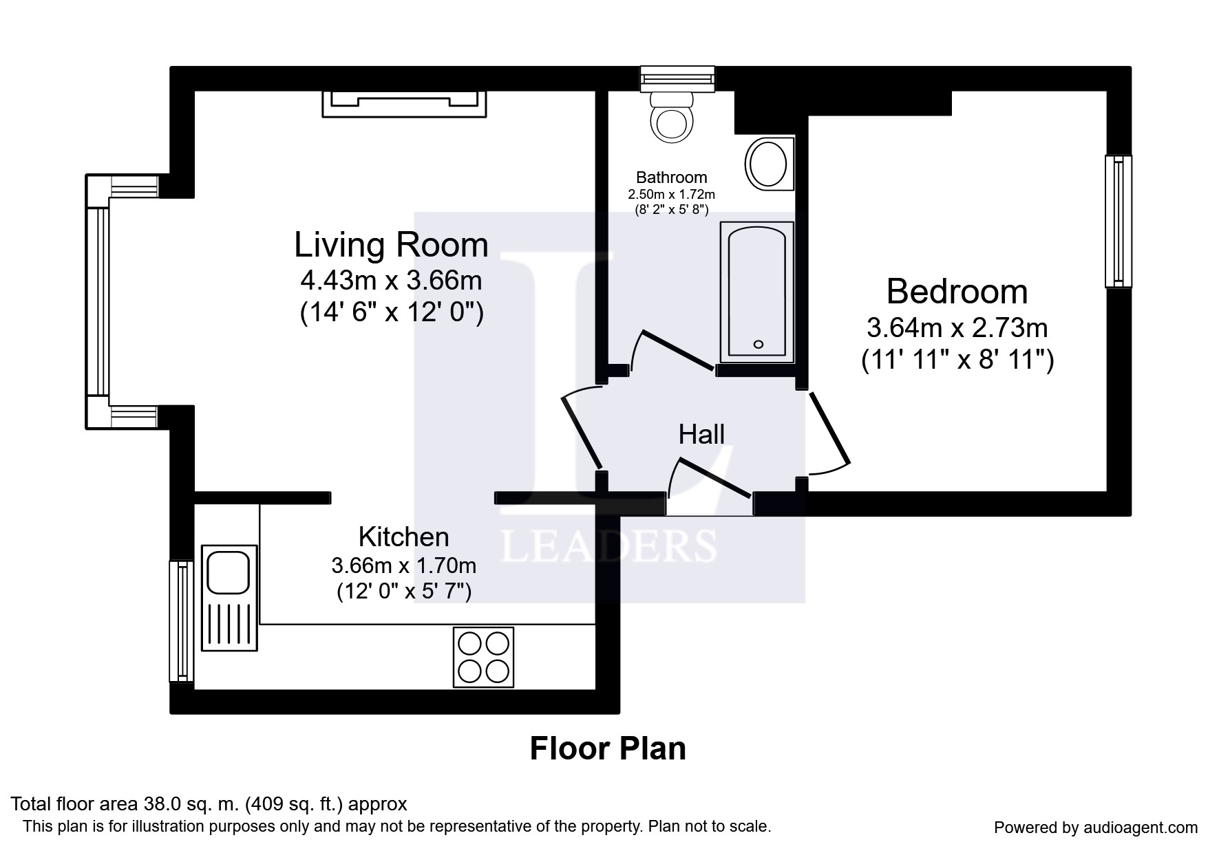 1 Bedrooms Flat to rent in Victoria Road, Bedford MK42