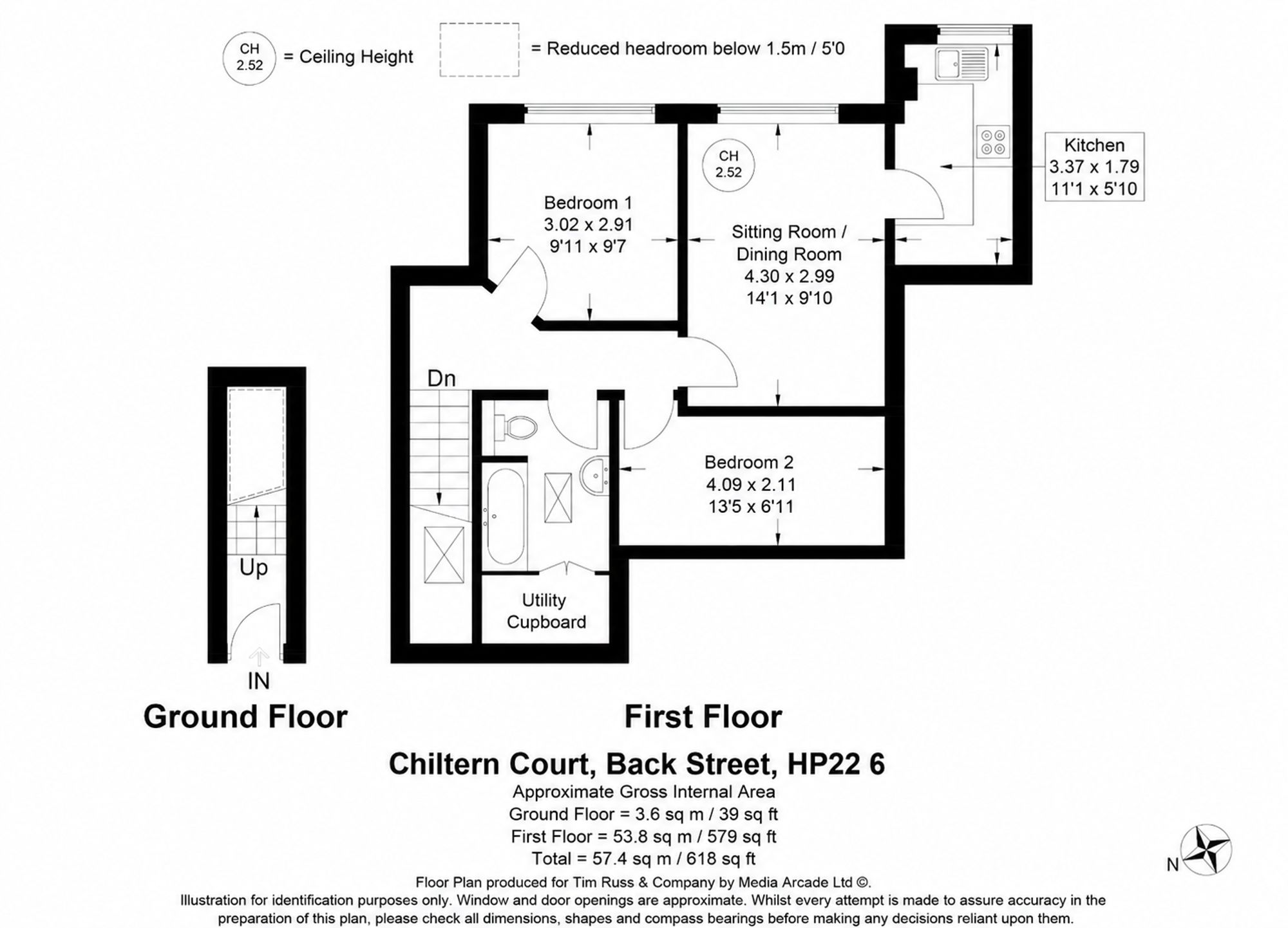 2 Chiltern Court Back Street, Aylesbury floorplan
