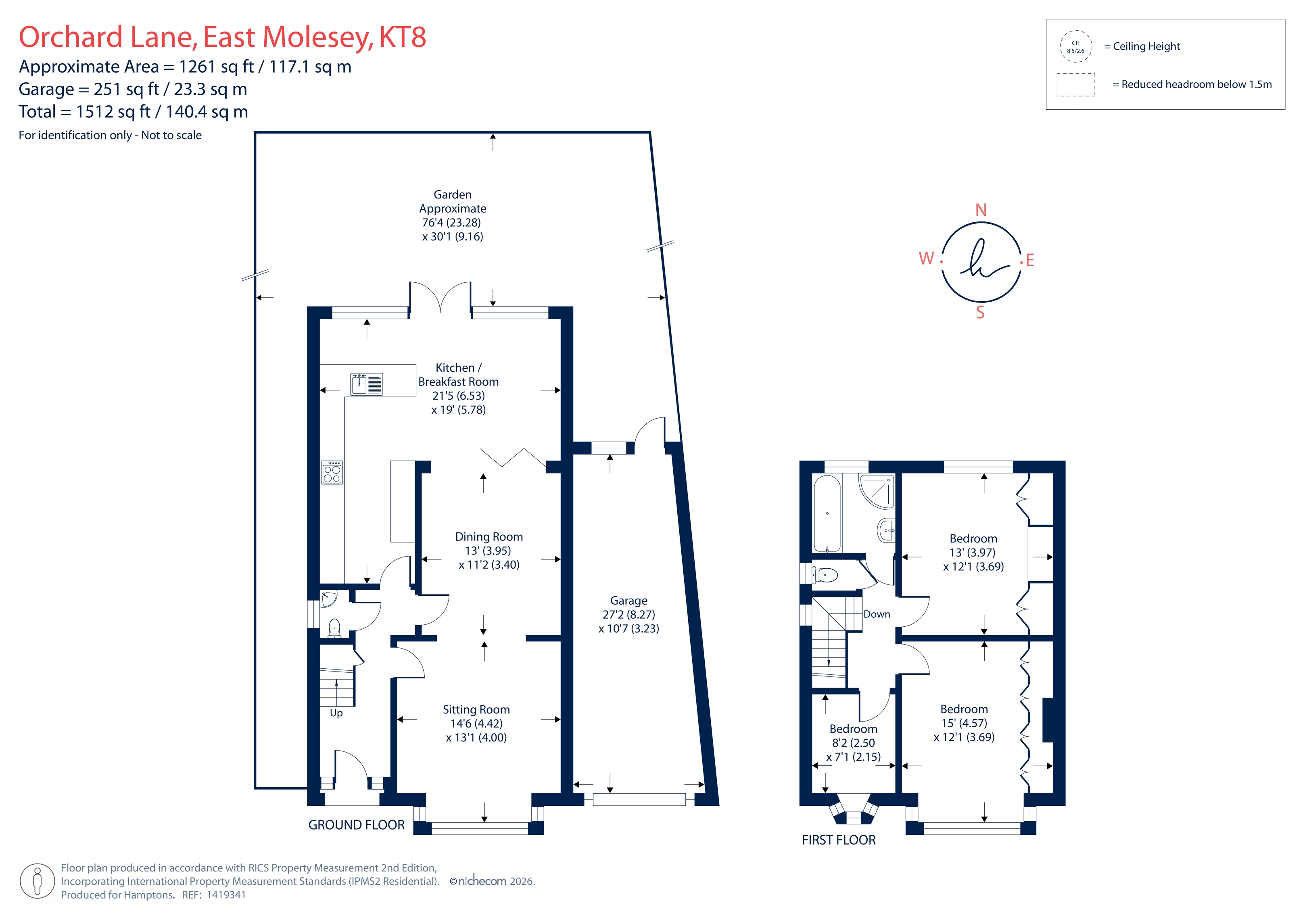 1, Orchard Lane, East Molesey floorplan