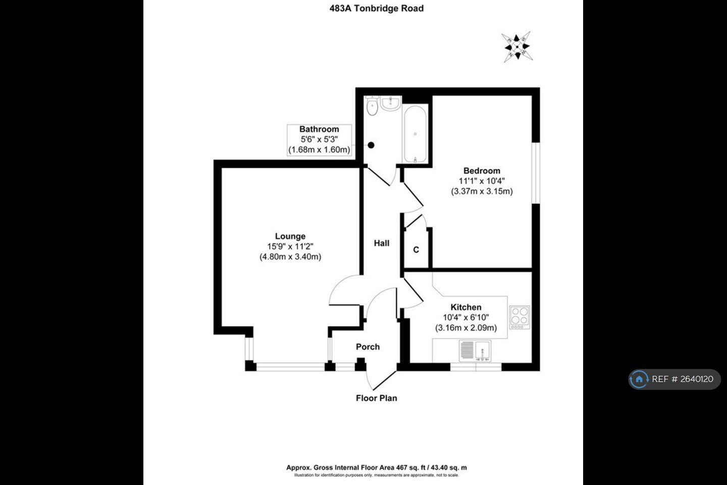 Flat A, Tonbridge Road, Maidstone floorplan