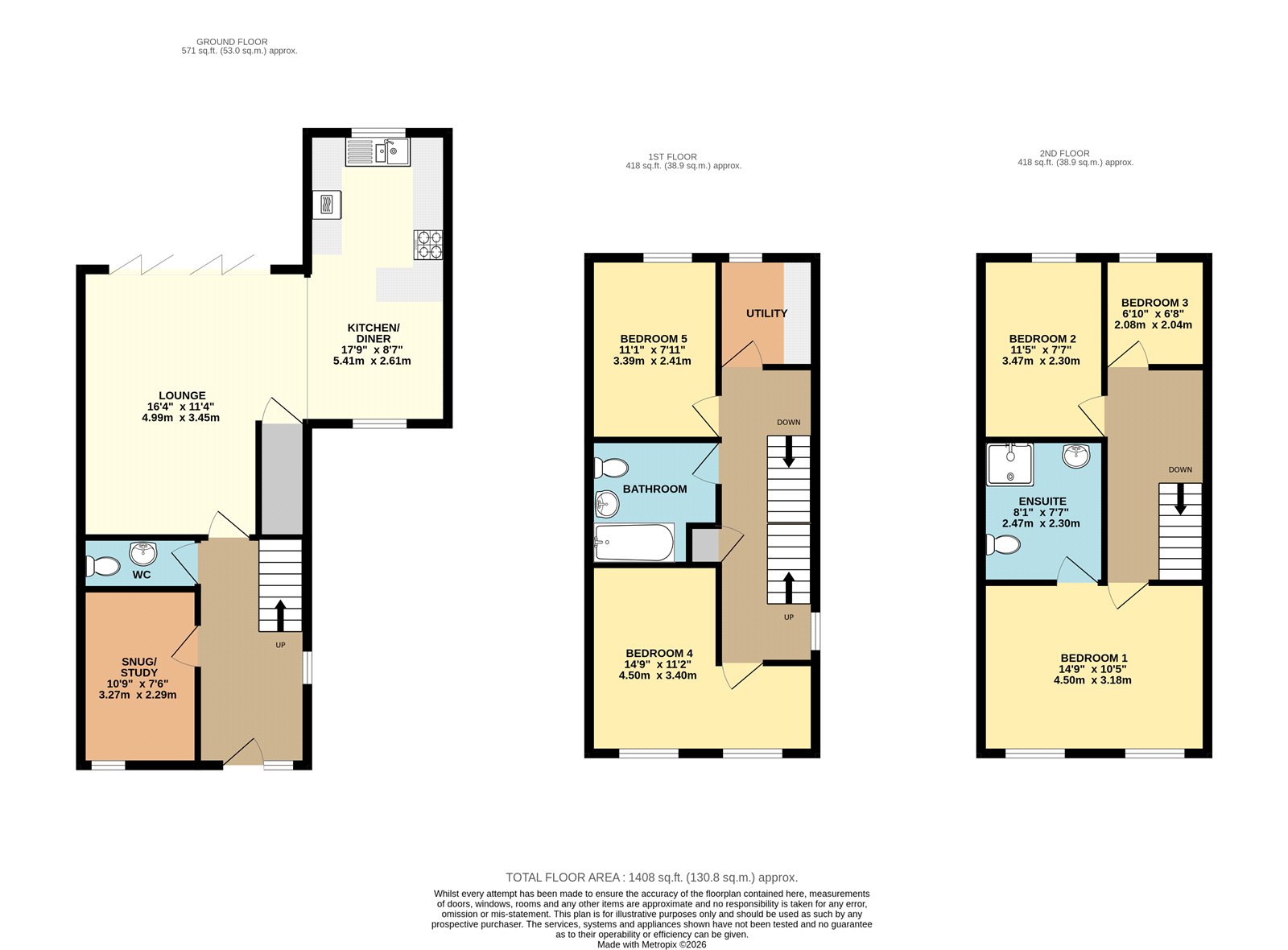 5, The Glade, Grimsby floorplan