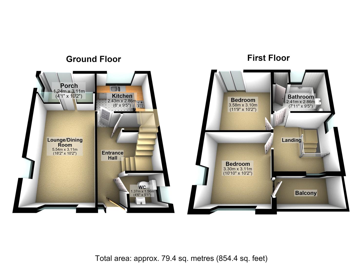 1, Bywater Court, off Haigh Moor Way, Castleford floorplan