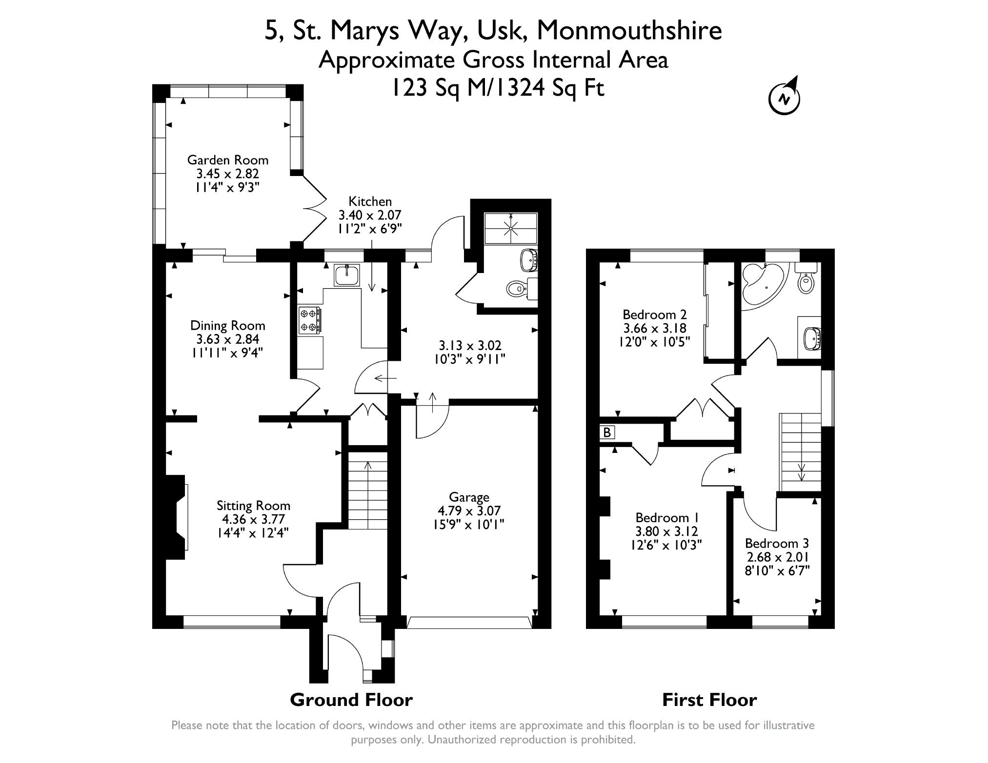 5, St. Marys Way, Usk floorplan