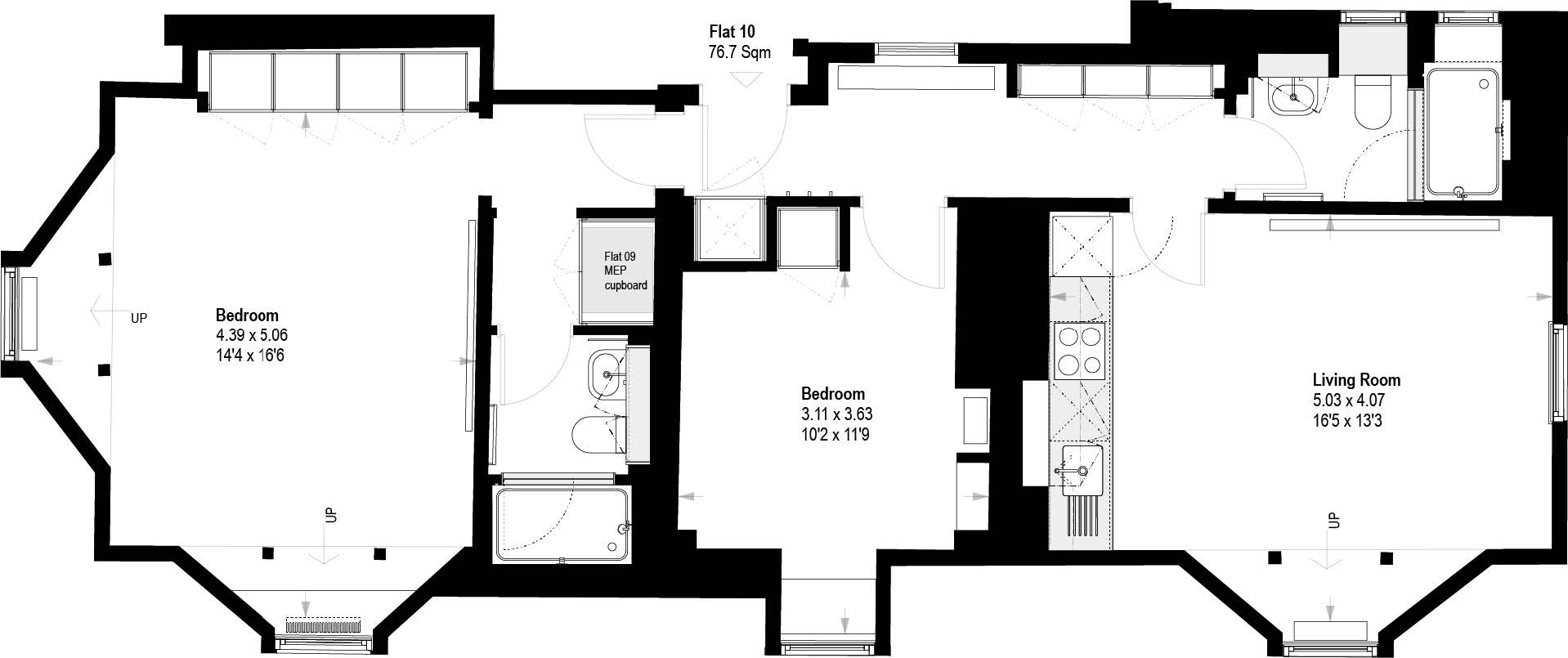 Apartment 10,, 65 Harley Street, Marylebone floorplan