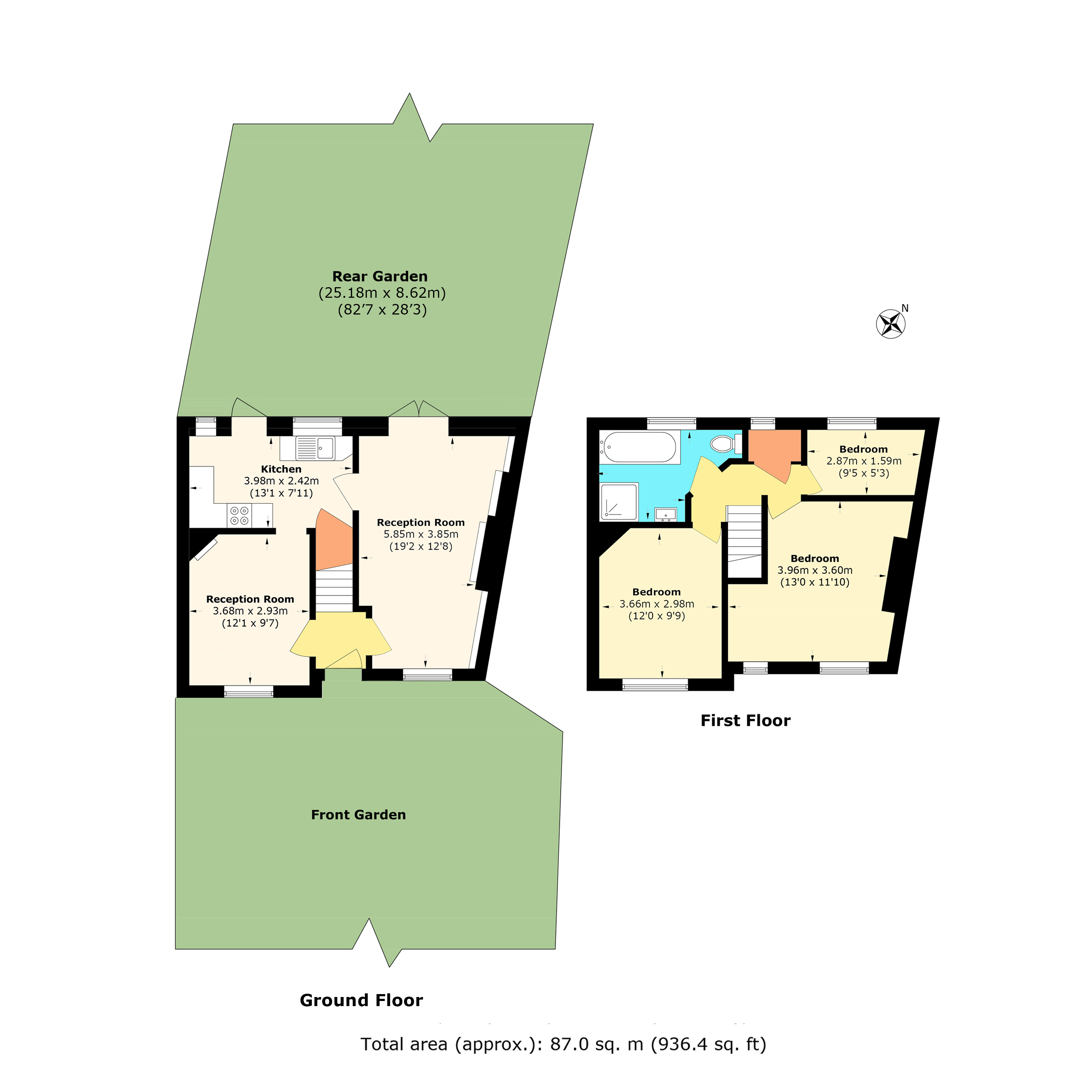 9, Hampden Road, London floorplan