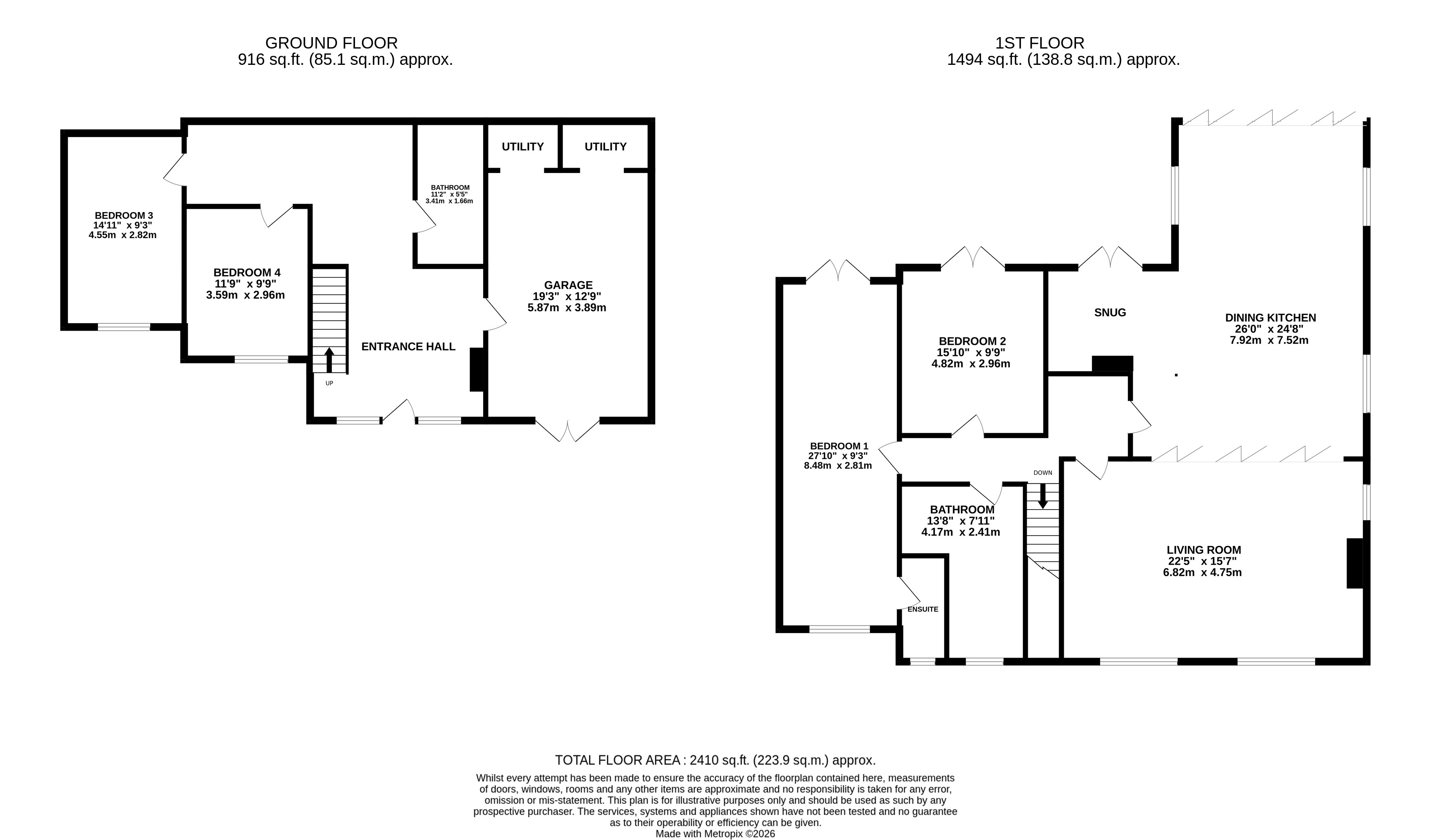 Twin Ashes,, Thorlby, North Yorkshire floorplan