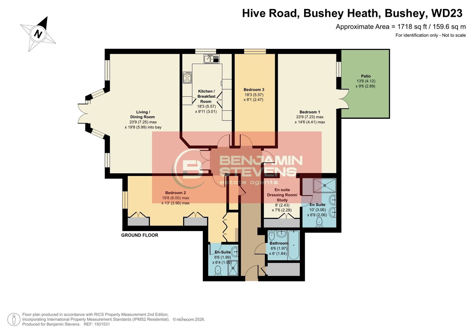 Heath End Court,Flat 1, Hive Road, Bushey floorplan