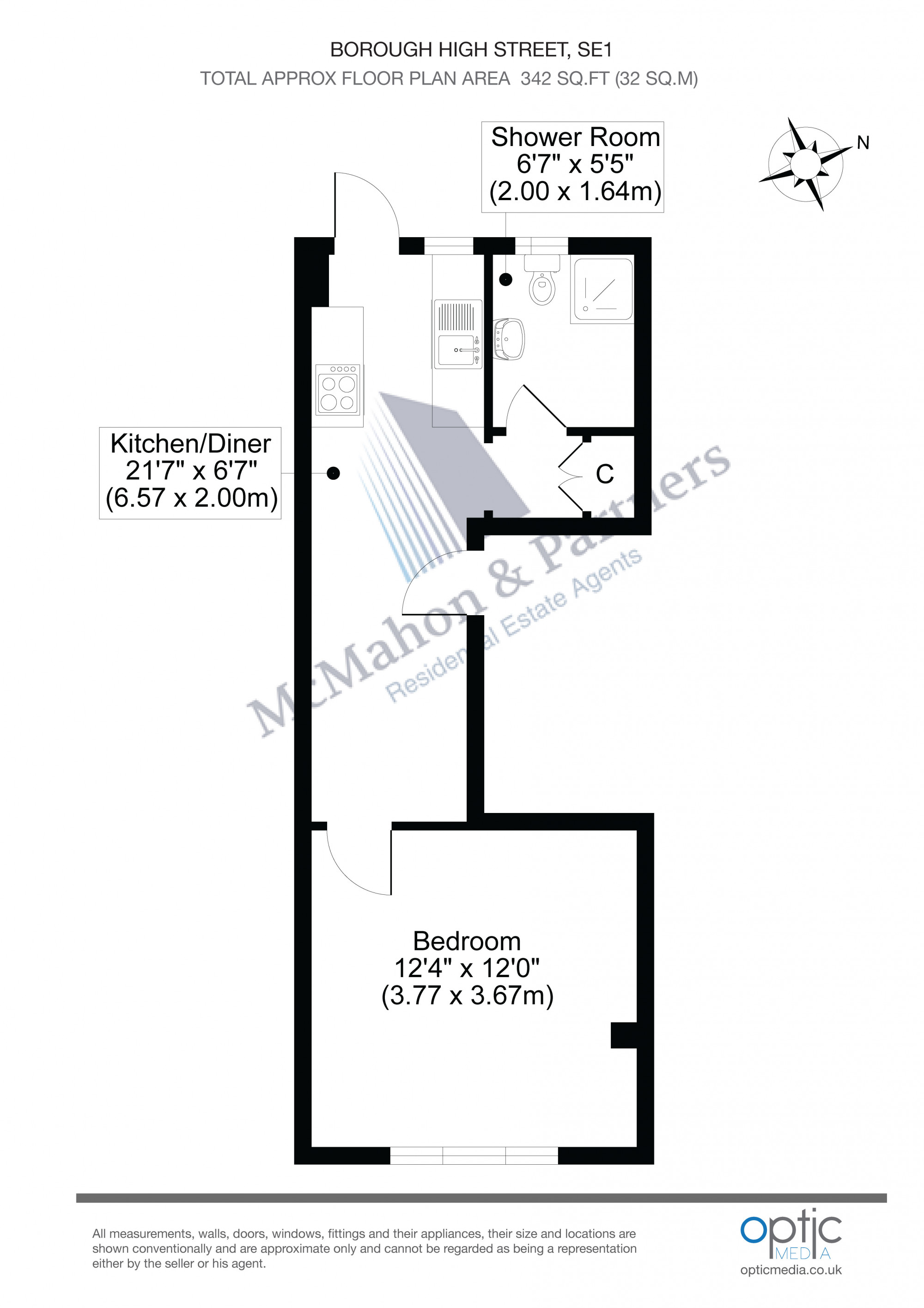168 Flat B,, Borough High Street, London floorplan