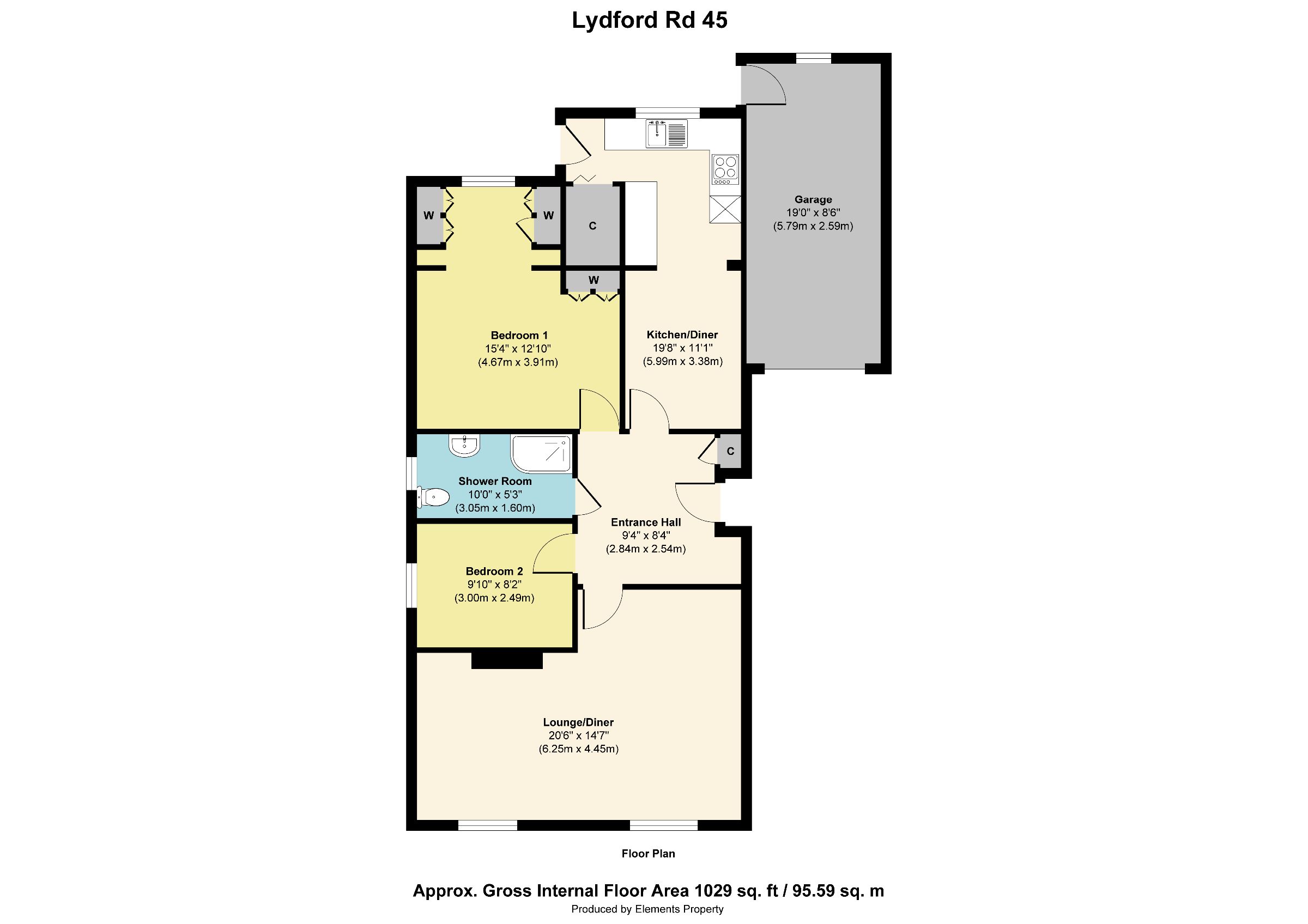 45 Lydford Road, Walsall floorplan