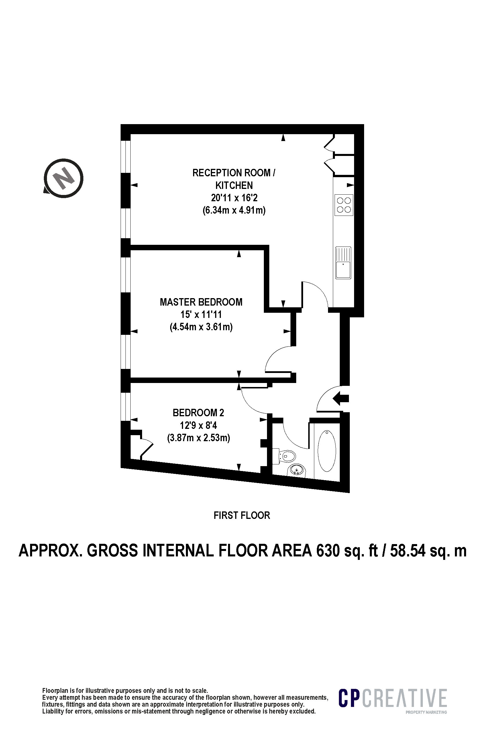 113, Kirkdale, London floorplan
