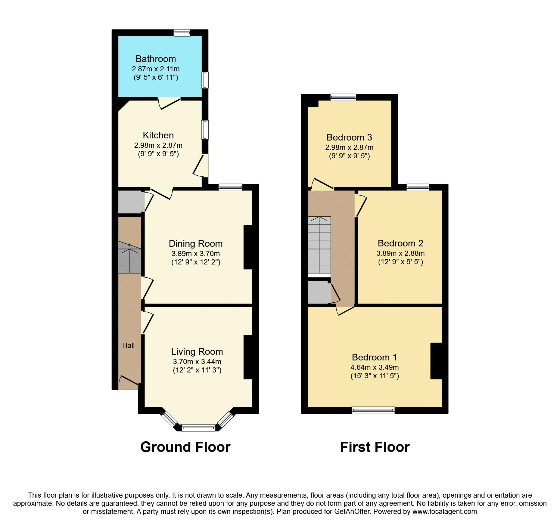 3 bed terraced house for sale in Burns Lane, Warsop, Mansfield NG20