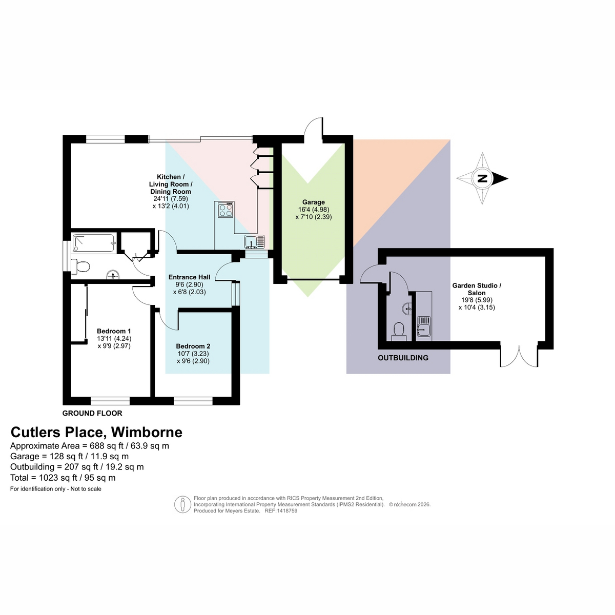 191, Cutlers Place, Wimborne floorplan