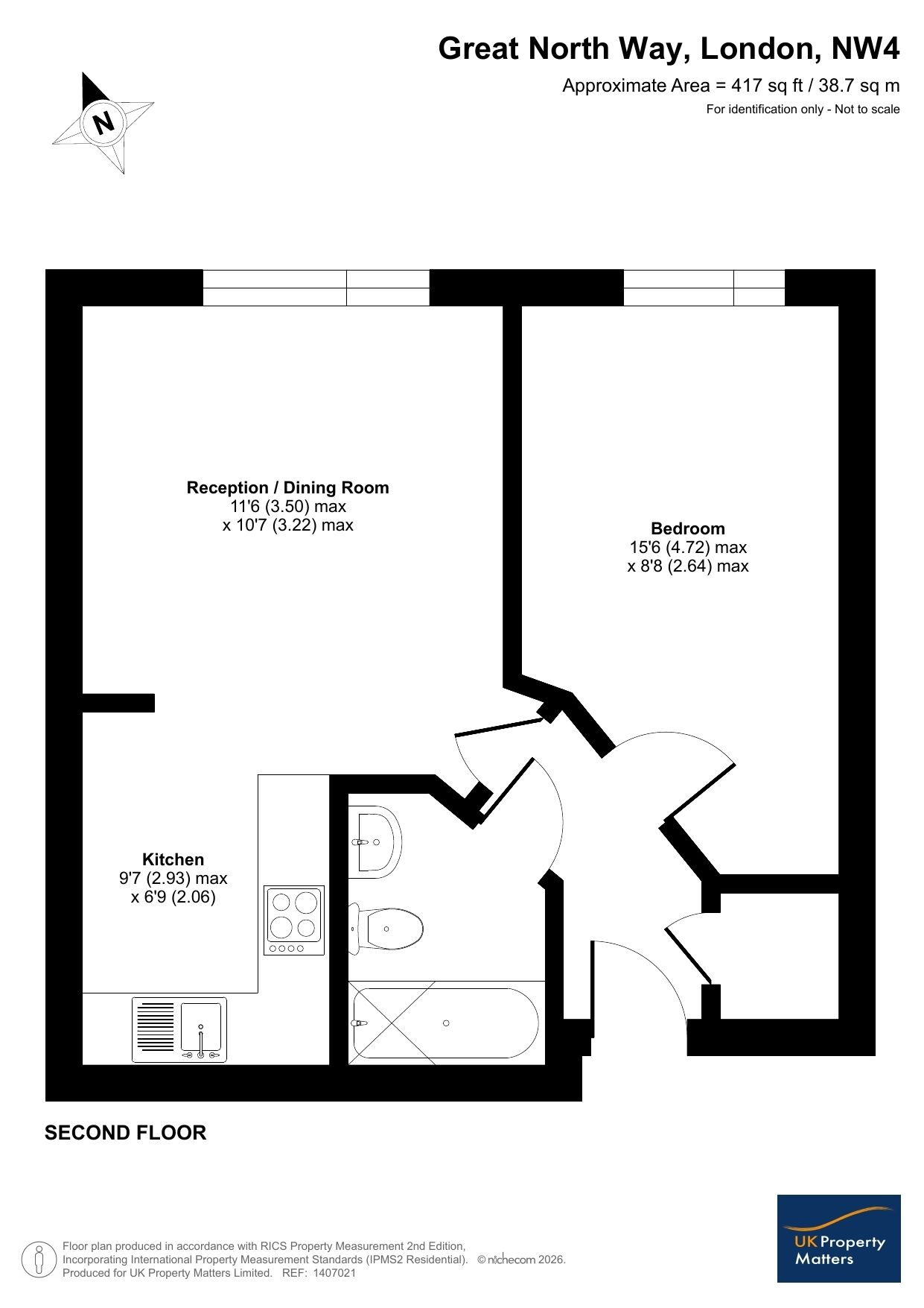 8b Ballista Court, 177 Great North Way, London floorplan