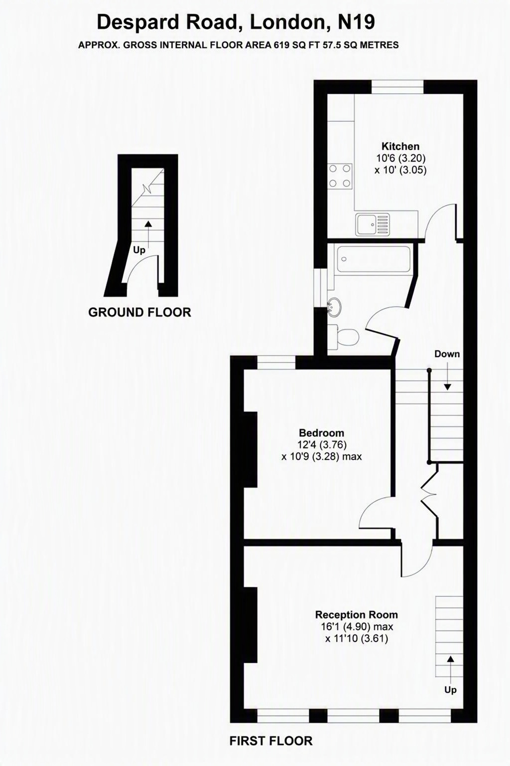 Despard Road, London floorplan