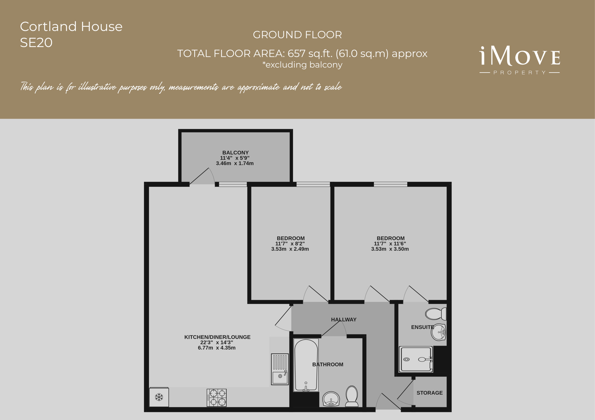 Flat 17, Cortland House, London floorplan